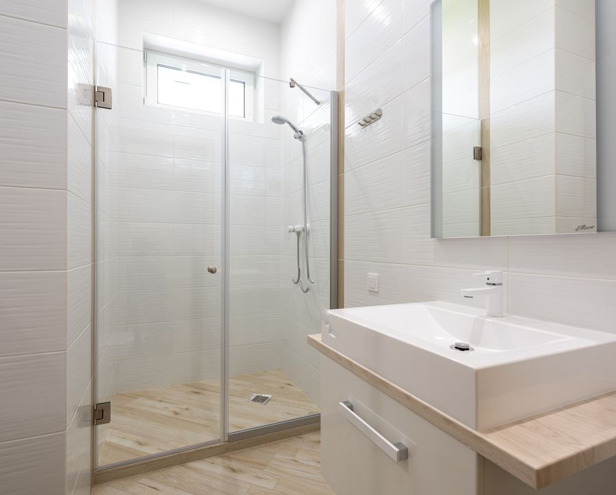 Clean bright bathroom after service