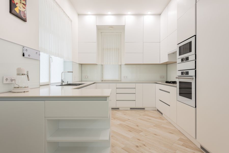 Clean modern kitchen after service